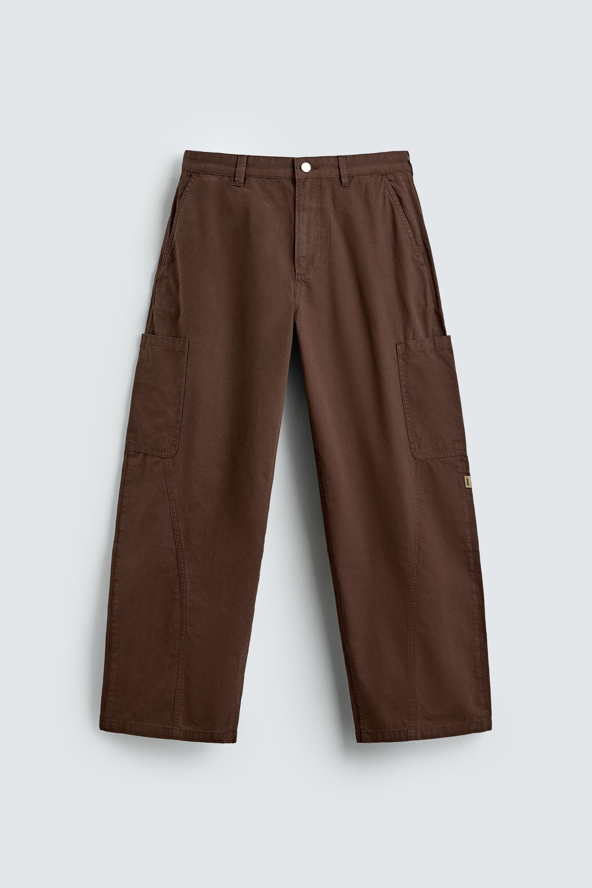 BALLOON FIT CARGO PANTS WITH SEAMS